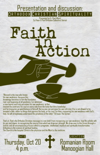 Presentation on Faith in Action at Wayne State University October 20