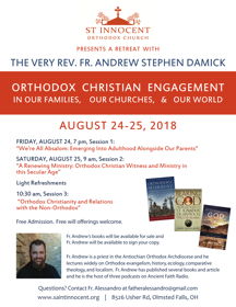 St Innocent Church Olmsted Falls OH to host retreat with Fr Andrew Damick