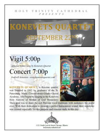 Konevets Quartet to sing at Chicagos Holy Trinity Cathedral September 22