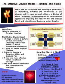 Igniting the Flame” topic of March 9 Chicago area parish ministry conference