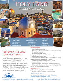 Pilgrimage to Holy Land announced for 2020