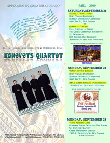 Konevets Quartet to sing in Chicago area September 21 to 23