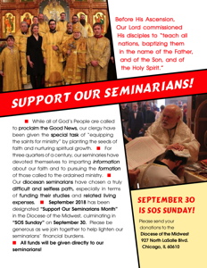 SOS September is Support Our Seminarians Month